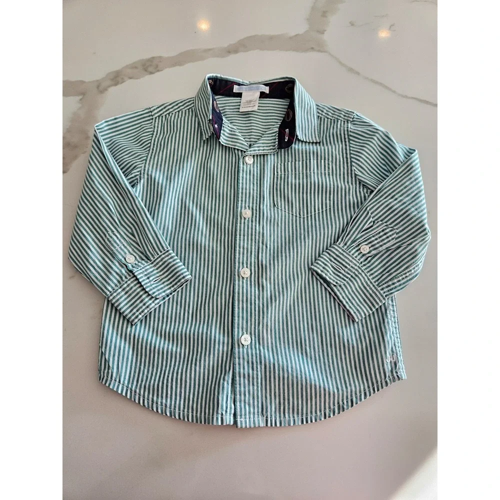 Janie and jack baby‎ boy button up top 18-24 mos